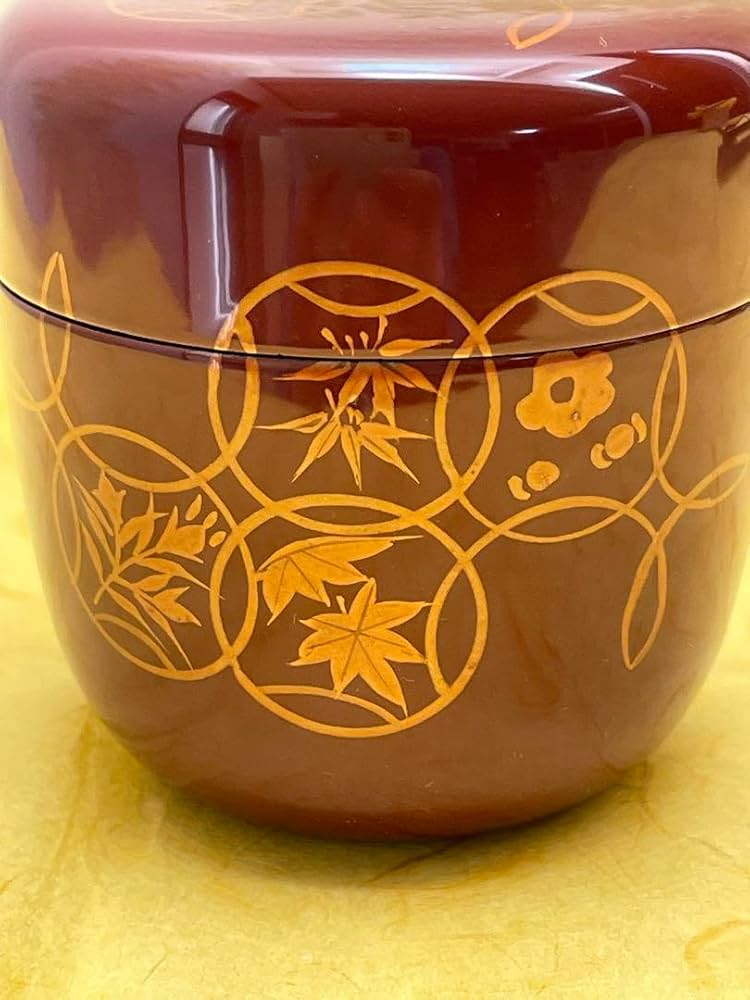 茶道具 中棗 白檀 七宝蒔絵 早見征一作 共箱 作歴の栞付 裏千家 表千家 茶道具 中棗 白檀 七宝蒔絵 早見征一作 共箱 作歴の栞付